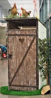 Alpenland-Klohäuschen mieten – Holz-Toilettenhaus als Deko | Après-Ski-Event