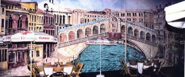 Rialtobrücke-Kulisse mieten - Venedig & Italien, 4-teilig handgemalt