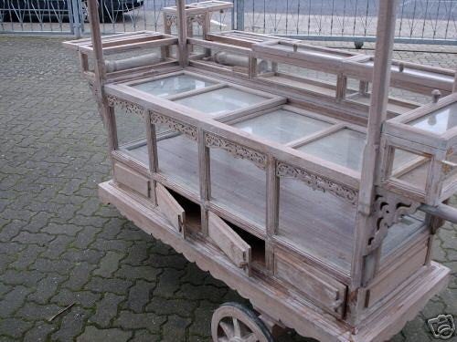 Asiatischer Verkaufswagen mieten – Buffetwagen aus Teakholz, China & Japan – 3