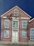 Backsteinhaus Fassaden Kulisse mieten – Hausfassade, handgemalt – 2