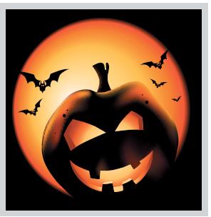 Halloween-Kulissen mieten – Gruselschloss, Kürbis & mehr, 4 Motive, freistehend – 4