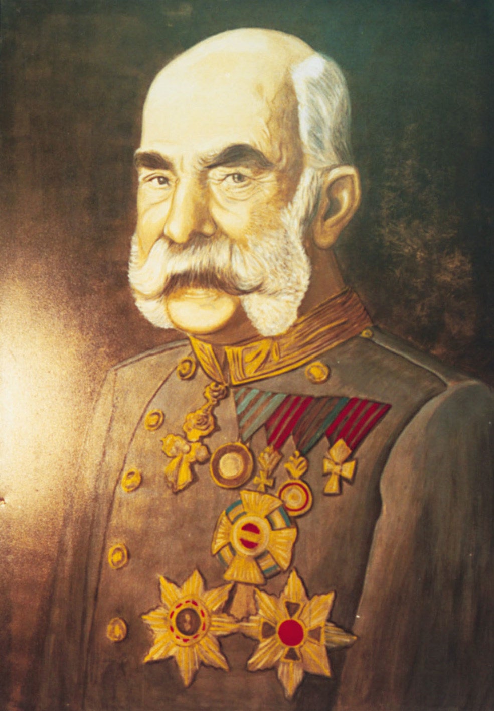 Kaiser-Franz-Kulisse mieten - Österreich Portrait, handgemalt auf Paneele