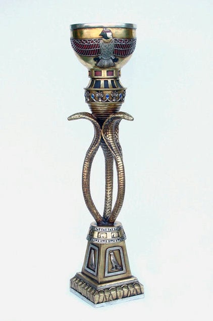 Ägypten-Kelch mieten – Pharao-Feuerschale Nachbildung ca. 170 cm