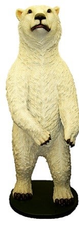 Eisbär-Figur mieten – lebensgroß bis ca. 220 cm, Polarbär-Deko fürs Event – 2