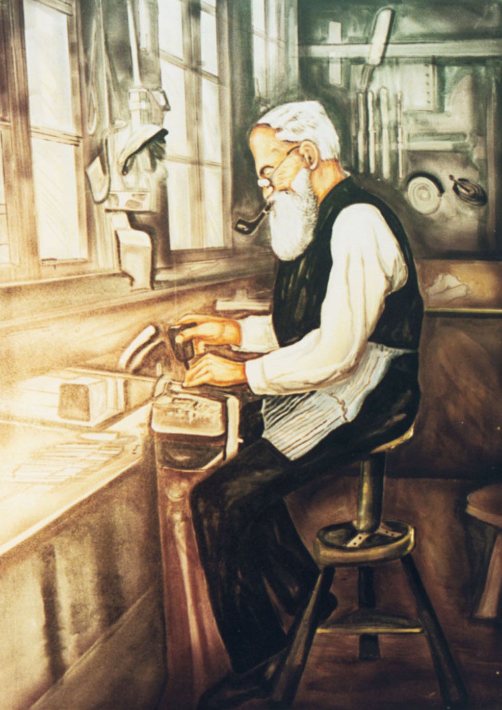 Kulisse Bergischer Feilenhauer mieten – handgemalt, 140 x 200 cm