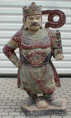 Chinesische Kaiser-Figur mieten – Asien-Deko 200 cm mit antiker Patina – 2