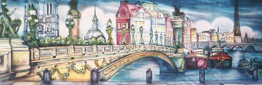 Seine-Ufer-Kulisse mieten - Paris & Frankreich, mehrteilig auf Paneele – 2