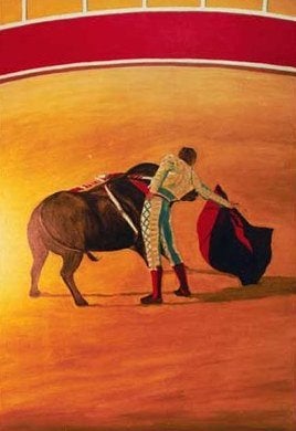 Spanien Torero Kulisse mieten – Stierkampf-Themenkulisse, handgemalt, freistehend – 2