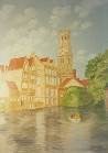 Holland-Kulisse mieten – Niederlande, Meer & Boot, handgemalt 140 x 200 cm – 2