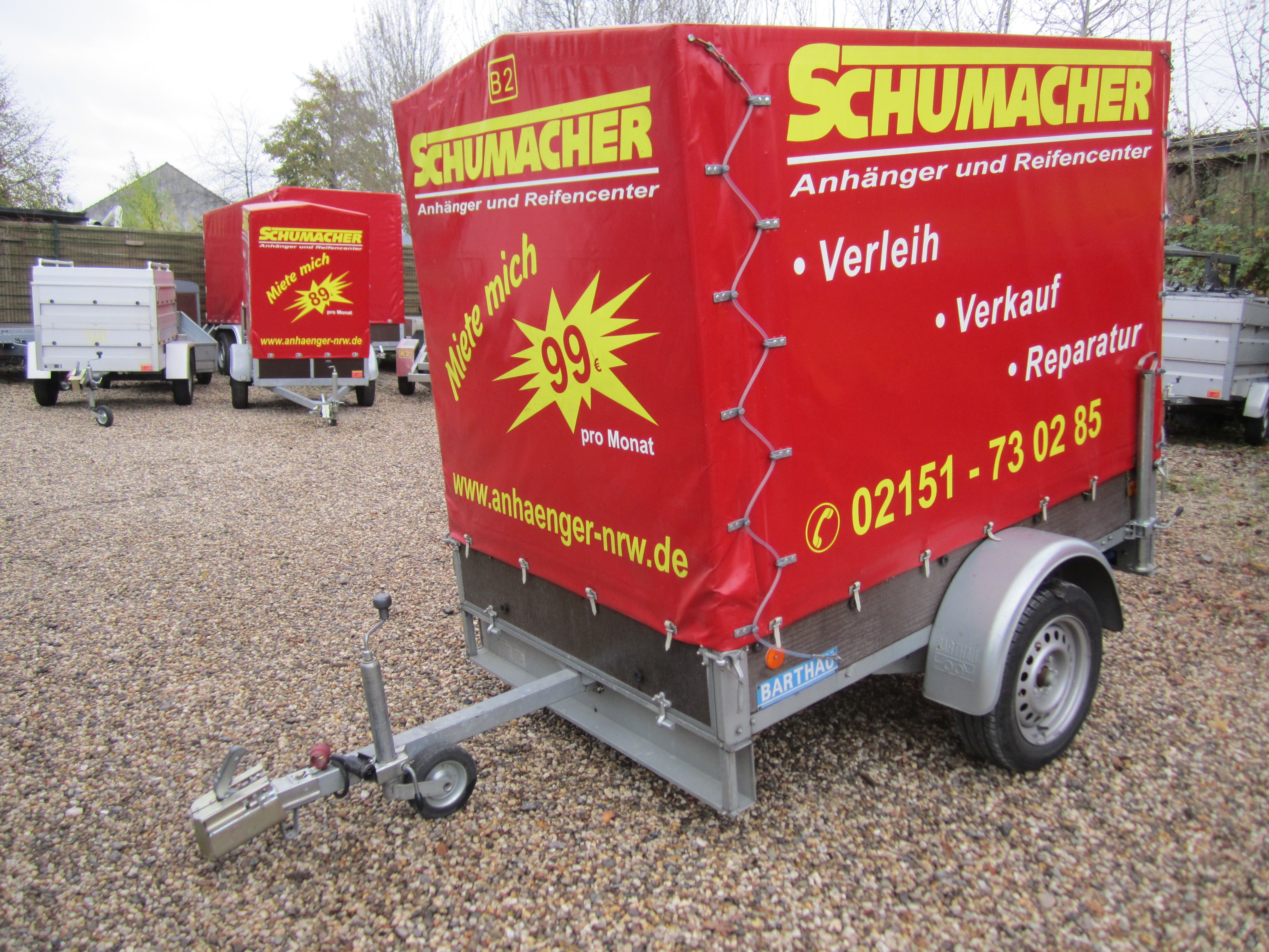 Planenanhänger mieten – Umzugs- & PKW-Anhänger 750 kg, führerscheinfrei