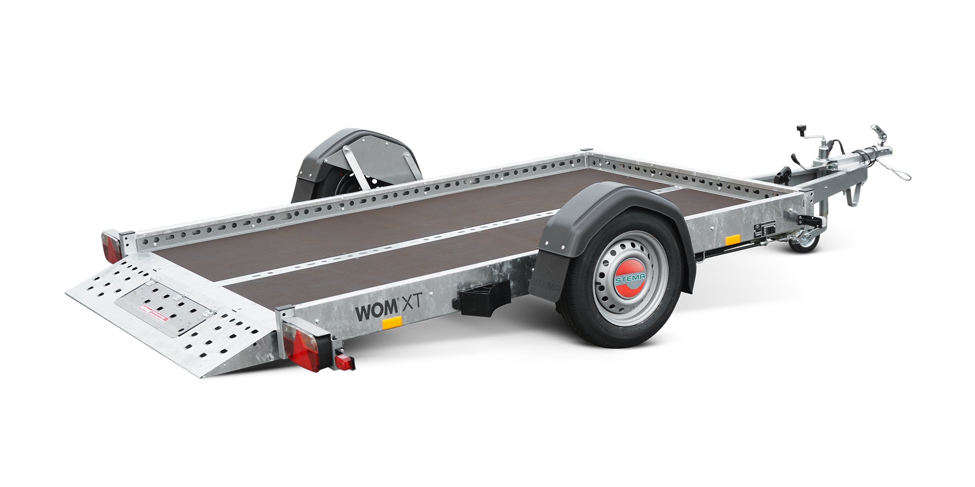 Absenkbarer Motorradanhänger mieten – für 1–2 Motorräder, ohne Auffahrschienen – 3