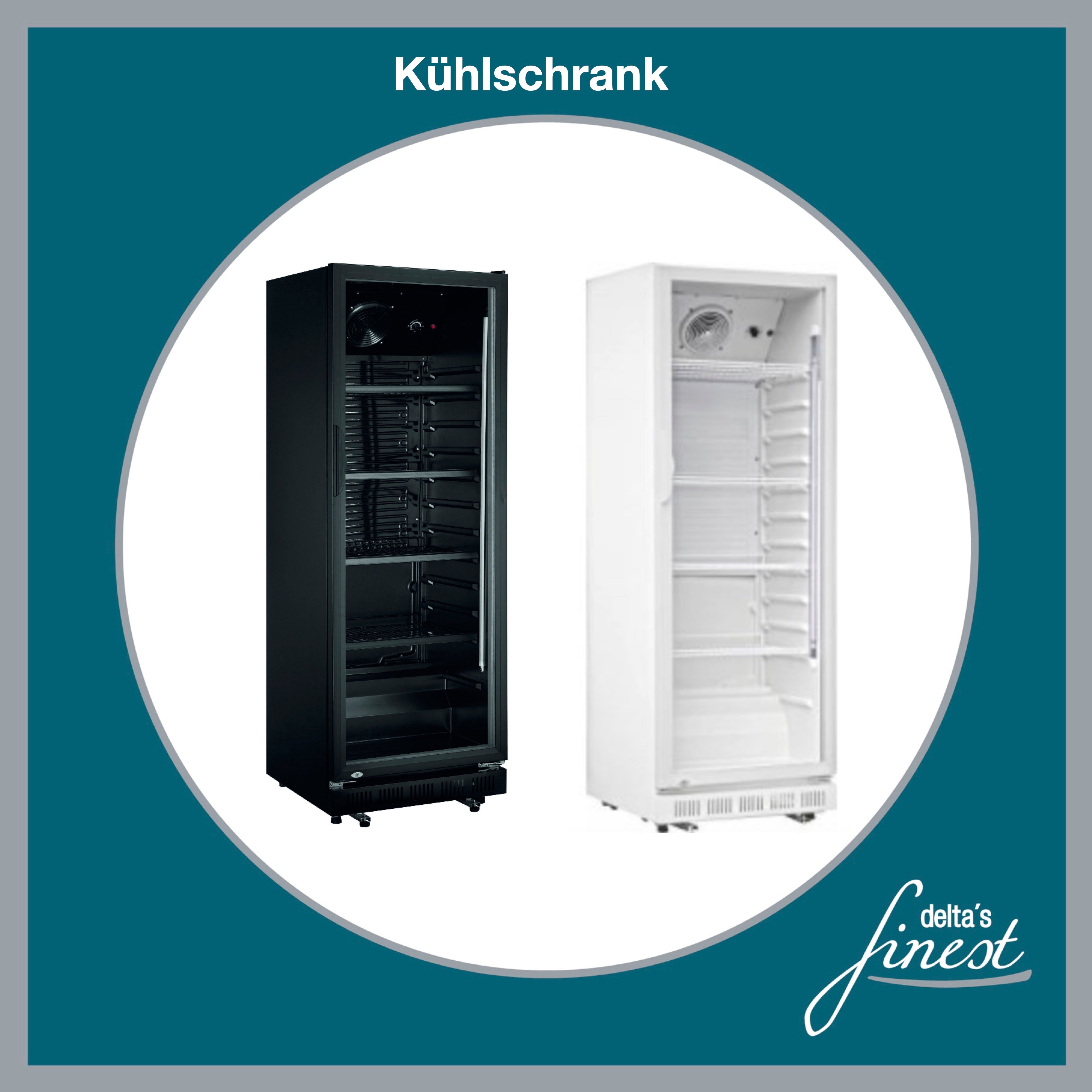 Getränkekühlschrank mieten – Glastür-Kühlschrank 360 l, schwarz oder weiß