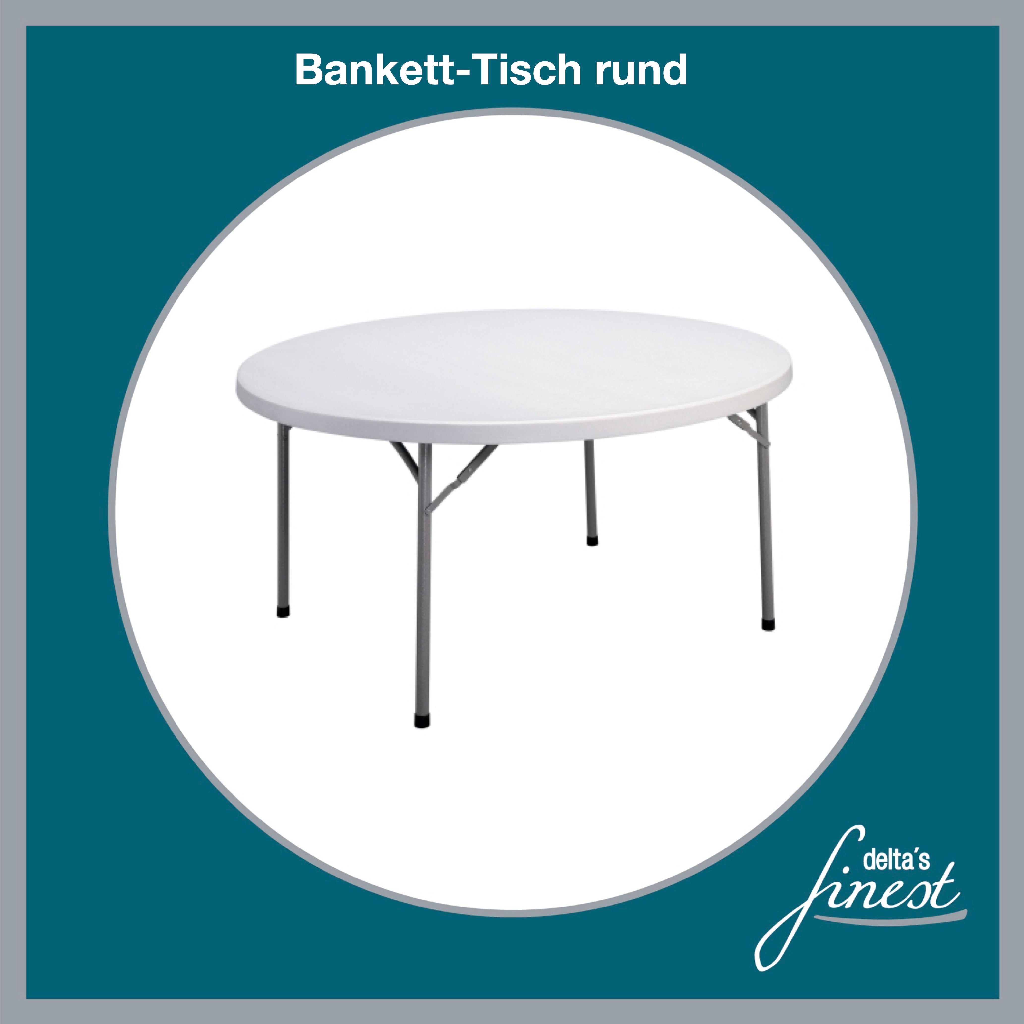 Bankett-Tisch mieten – Eventtisch / Buffettisch / Klapptisch, rund oder eckig