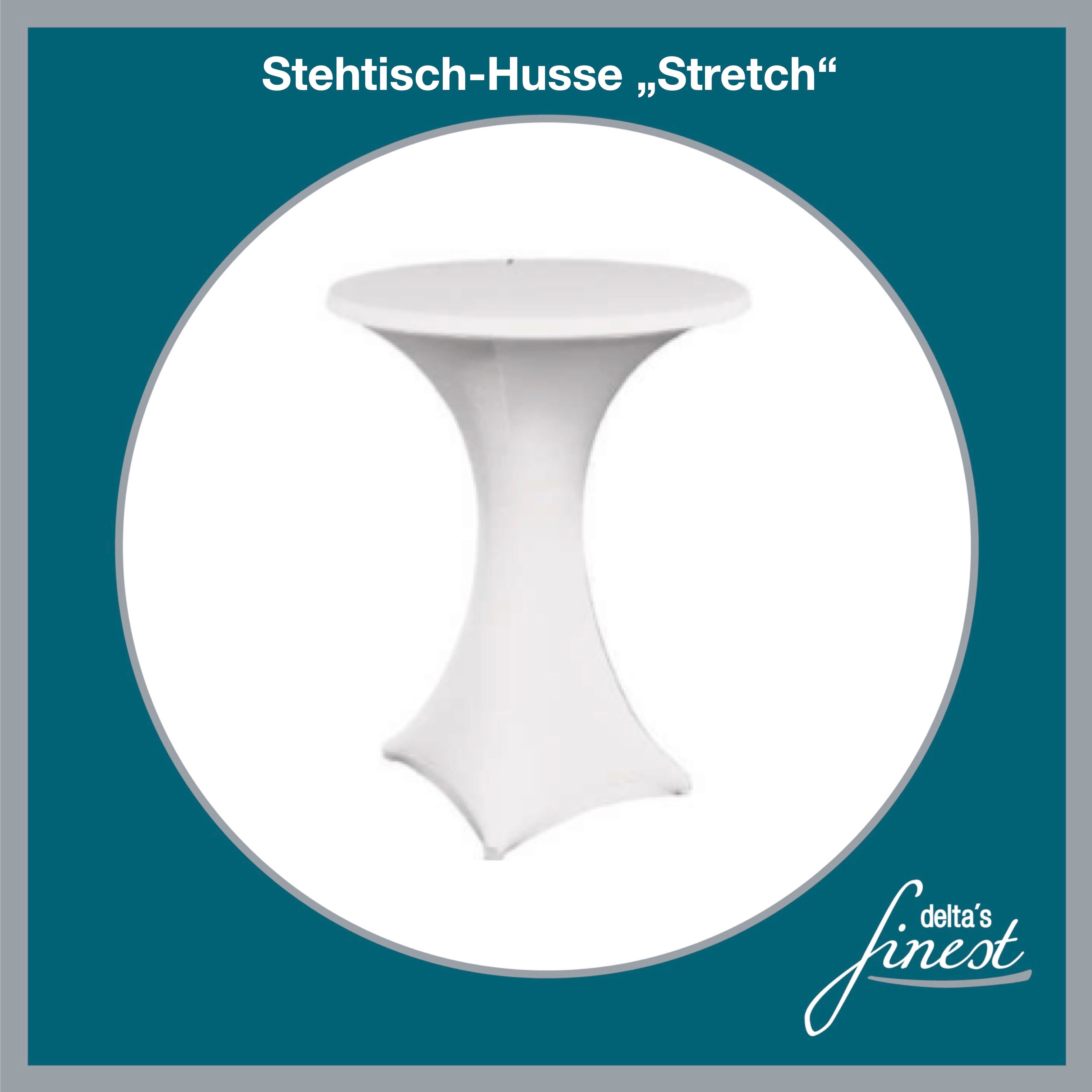 Stehtischhusse mieten – Stretchhusse für Stehtisch ø 80 cm, Reinigung inklusive