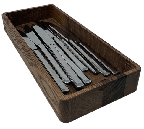 Besteckkiste aus Holz mieten - 30 x 13 x 5 cm - Bestecksortierer – 2