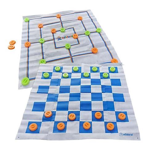 Dame & Mühle XXL mieten - Riesen-Brettspiel 160 x 160 cm