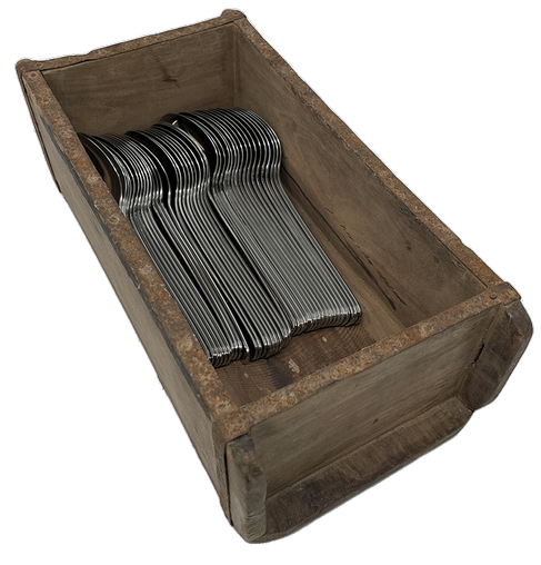 Besteckkiste Ziegelform Vintage mieten - 32 x 15 x 10 cm – 2