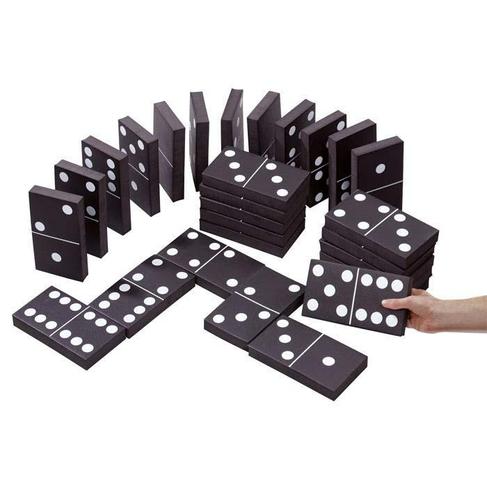 Domino XXL mieten - Riesen-Dominospiel mit 28 Steinen (10 x 18 cm)