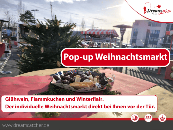 Pop-up Weihnachtsmarkt mieten – Weihnachtsfeier-Komplettkonzept für Firmen