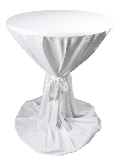 Stehtischhusse mit Schleife mieten – 80/85 cm, verschiedene Farben