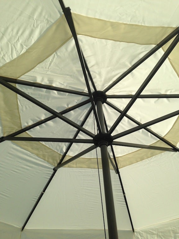Gastro-Sonnenschirm mieten – rechteckig, 3,80 m, inkl. Bodenplatten – 2
