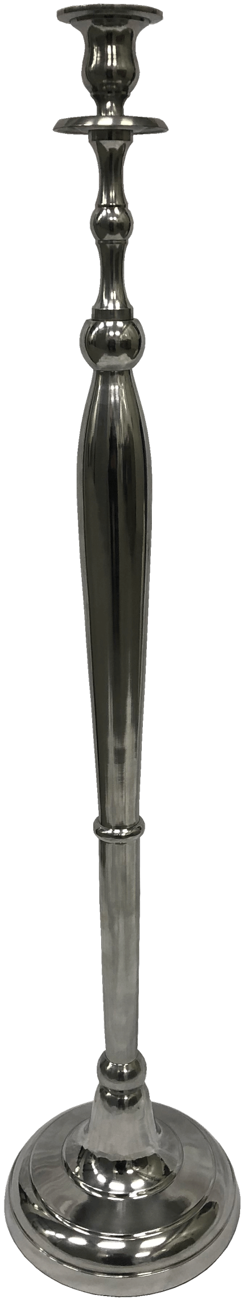 Silberleuchter mieten - 1-armig, Höhe 81 cm - Standleuchter für Events