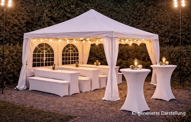 Pavillon Partyzelt 4 x 4 m Pagode mieten in Hamburg – Getränke-Service Benstein
