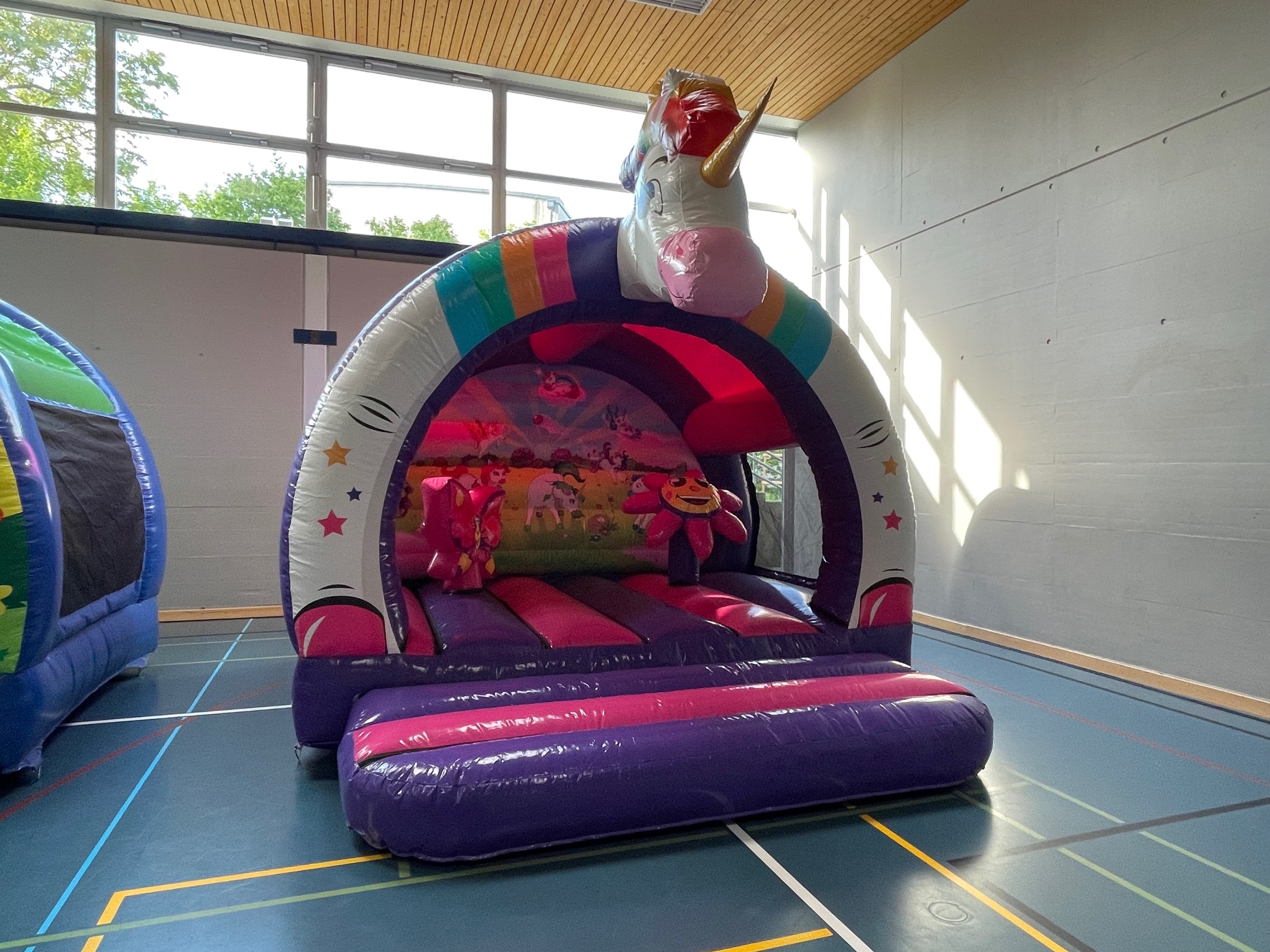 Huepfburg Einhorn mieten bei Axess