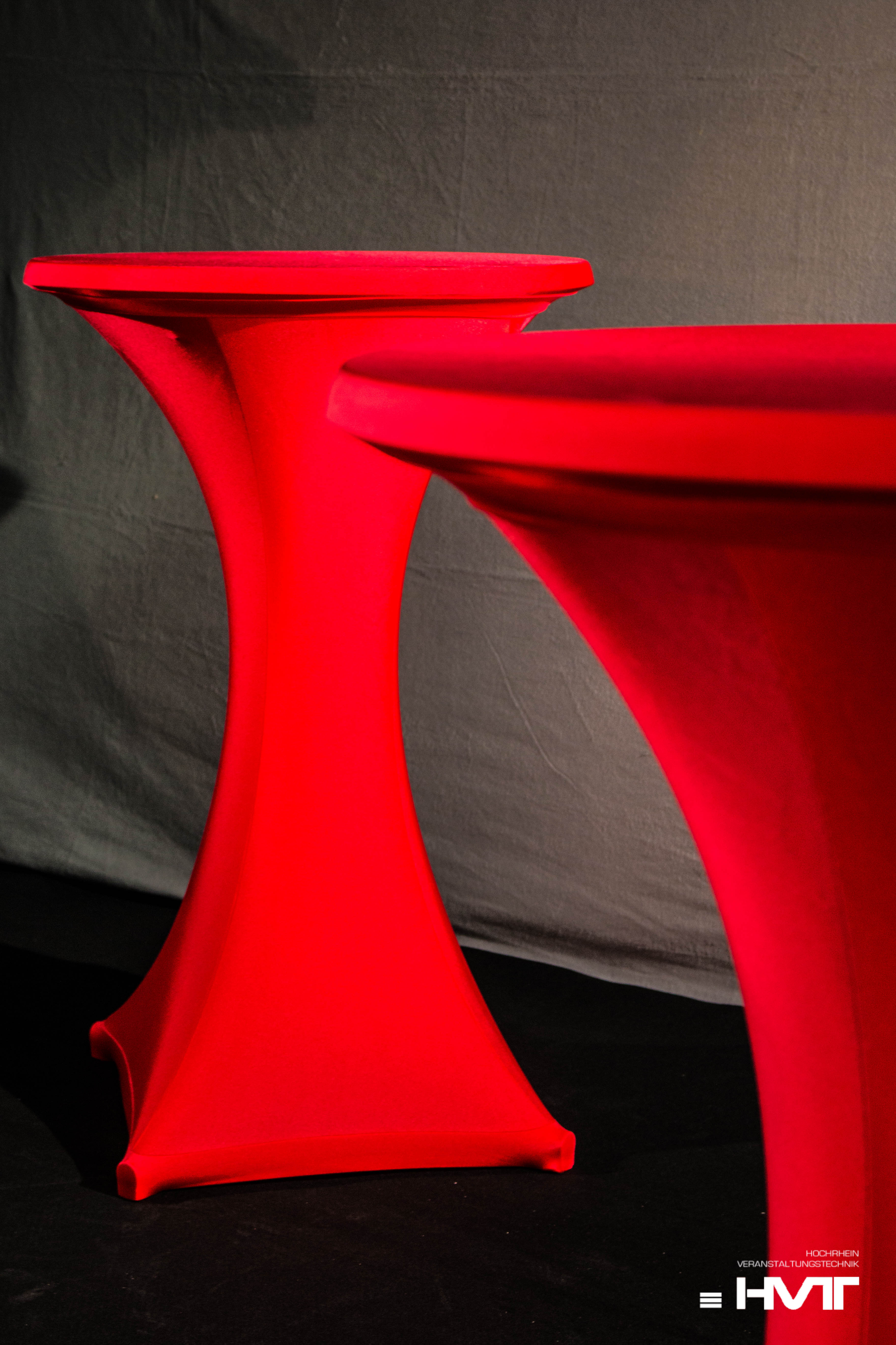Stehtisch mieten – 70cm inkl. Husse und LED-Beleuchtung – 4