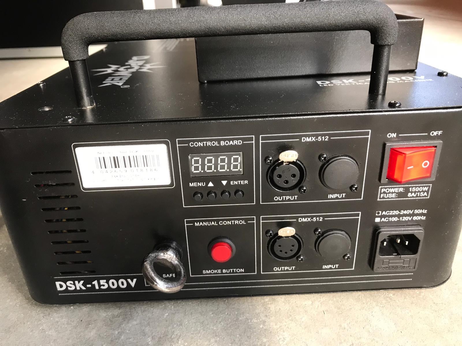 Nebelmaschine mieten – DJ Power DSK-1500V vertikal mit 21x RGB-LED & DMX – 4