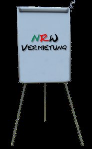 Flipchart (Dreibein mit Alu Rahmen) höhenverstellbar, magnetisch und b