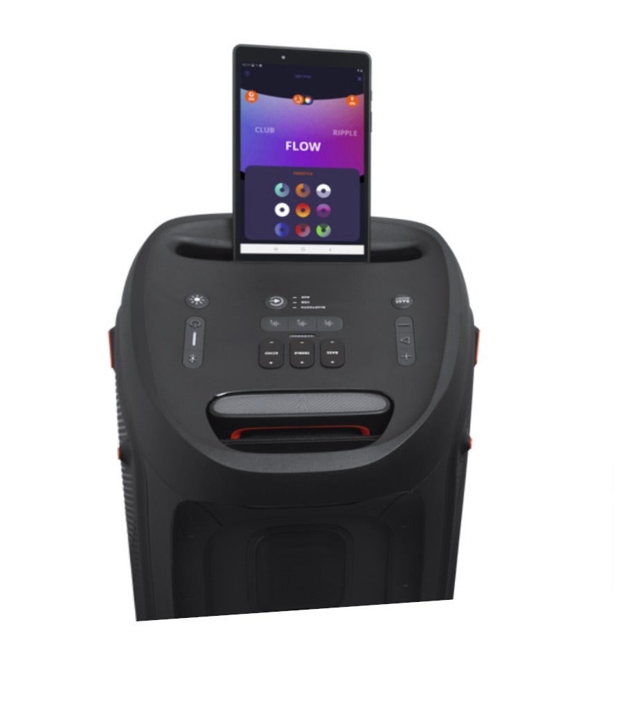 Musik- & Lichtanlage mieten für ca. 40 Gäste – 2x JBL PartyBox 310 + Lichteffekt für Feiern – 3