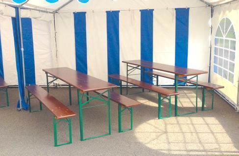 Festzeltgarnitur mieten – Biertische & Bierbänke ab 16,50 € pro Garnitur