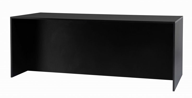 Tisch BRIDGE LOW, mit bodenlanger Blende, schwarz mieten