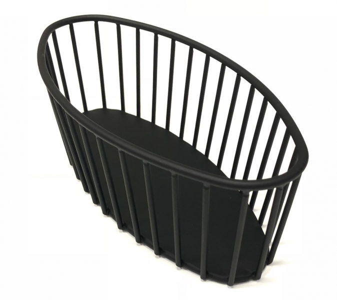 Brotkorb, oval, schwarz mieten
