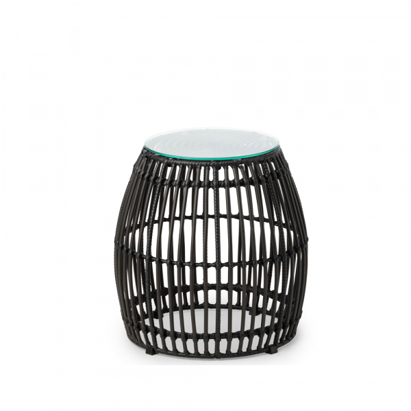 Tisch BALI mit Glasplatte medium, schwarz mieten