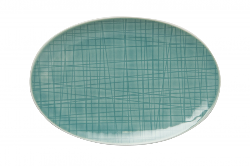 MESH Teller oval 18 x 12 cm, aqua mieten