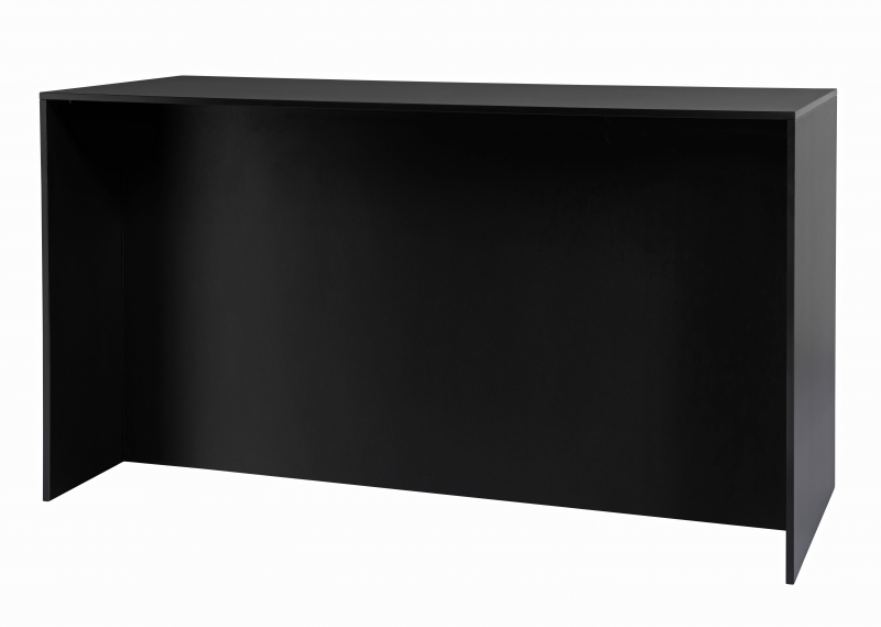 Tisch BRIDGE HIGH, mit bodenlanger Blende, schwarz mieten