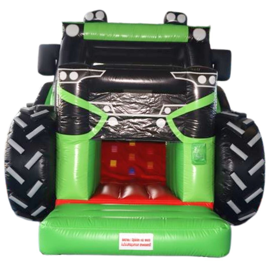 Traktorrutsche mieten – großer aufblasbarer Traktor mit Rutsche für Kinder – 3