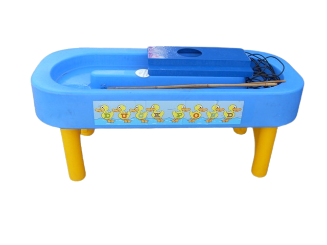 Entenangeln klein mieten – Kinderspiel mit Spieltisch & Pumpe – 3