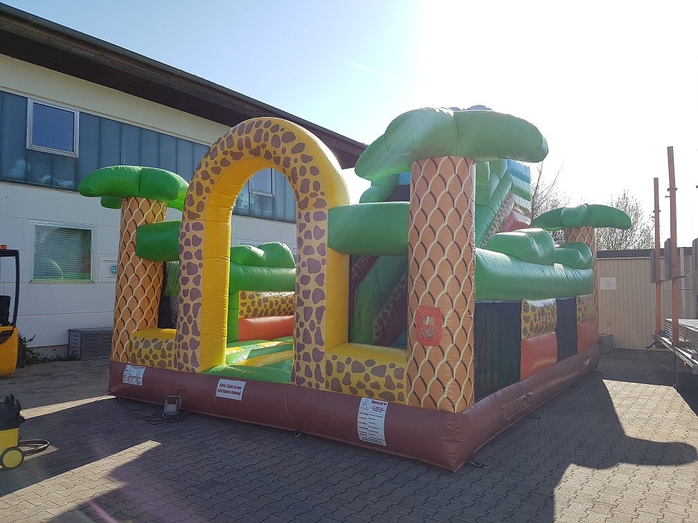 Safari Park Hüpfburg mieten – Hüpfburg im Safari-Design mit Rutsche – 2