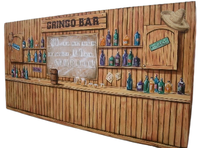 Gringo-Bar mieten – Western-Bar-Dekokulisse für Mottoevents – 2