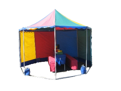 Zirkuspavillon mieten – bunter Eventpavillon für Feste & Aktionen