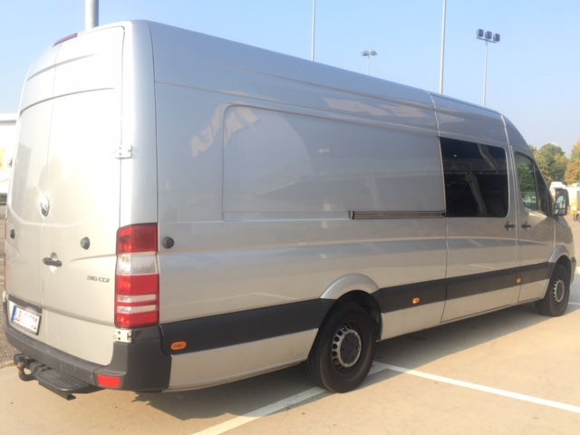 Transporter XXL mieten: Mercedes-Benz Sprinter 316 CDI Maxi, extralang, Luftfederung, 3,5 t – 3