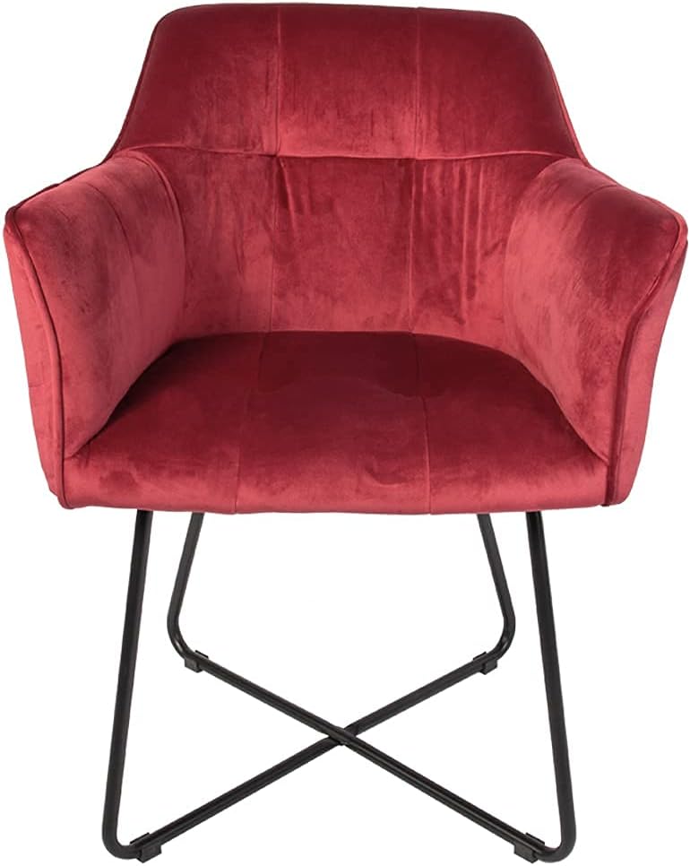 Konferenzsessel & Loungesessel mieten – SAM in Samt Rot mit schwarzem Metallrahmen