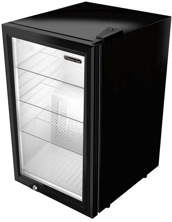 Getränkekühlschrank mit Glastür mieten – Flaschenkühlschrank 88 L, 4–18 °C