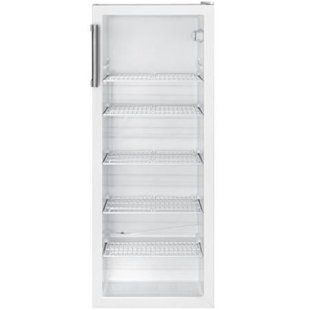 Glastür-Getränkekühlschrank mieten – 256 L Flaschenkühlschrank in Weiß, ohne Werbung