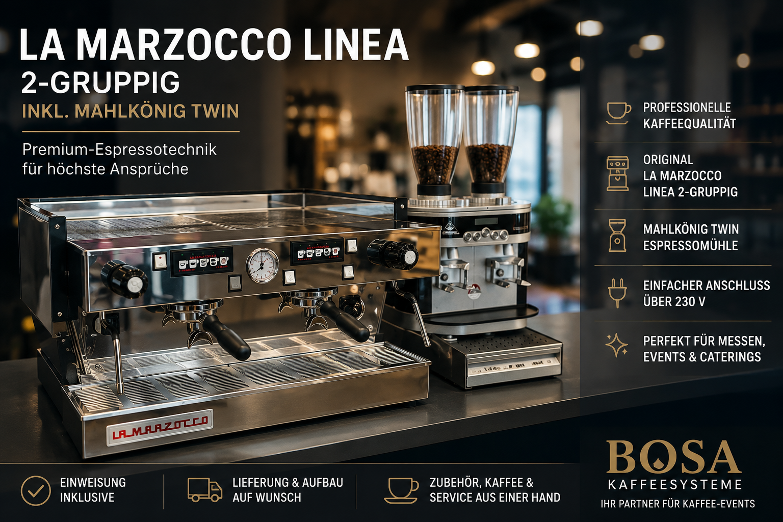 La Marzocco Linea 2-gruppige Siebträgermaschine Espressomaschine mieten