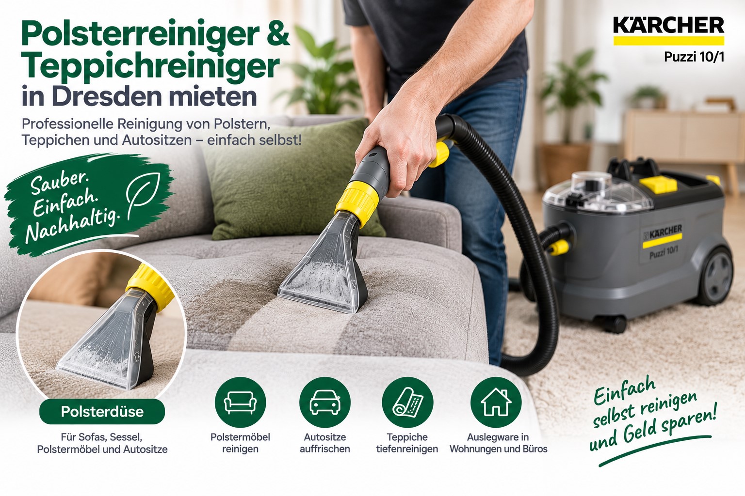 Polsterreiniger & Teppichreiniger – Verleih Vermietung mieten Dresden – 2