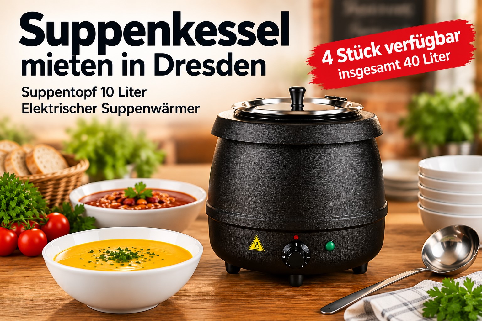 Suppenkessel mieten Dresden – Suppentopf 10L, Suppenwärmer – 3
